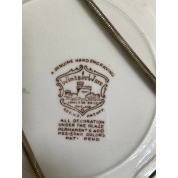 Windsor Ware Plates/saucers Lot of 3 w/ Hanging Frames Margaret Rose Johnson Bro - Picture 4 of 5